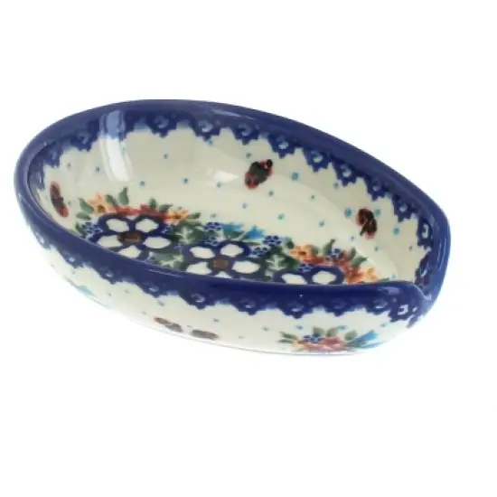 Blue Rose Polish Pottery 89 Vena Small Spoon Rest image {16}