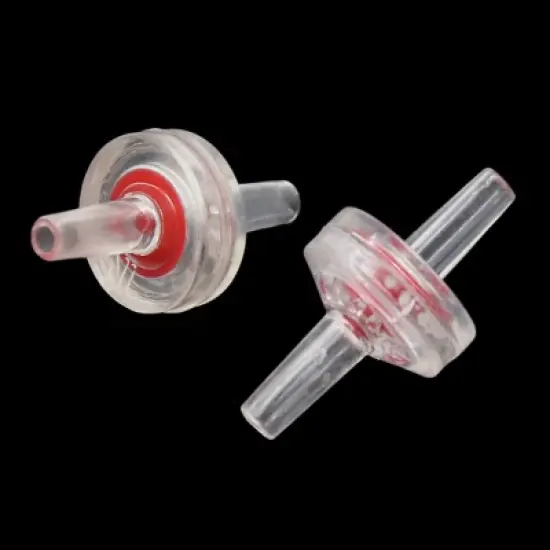Unique Bargains Plastic Non Return Check Valves Aquarium Air Pump Accessories Red Clear 6 Pcs image {1}
