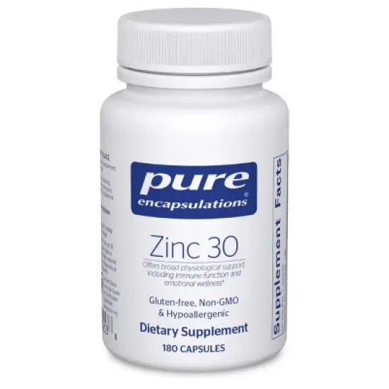 Pure Encapsulations Zinc 30 mg - Immune System Support, Growth and Development, Wound Healing, Prostate, and Reproductive Health image {9}