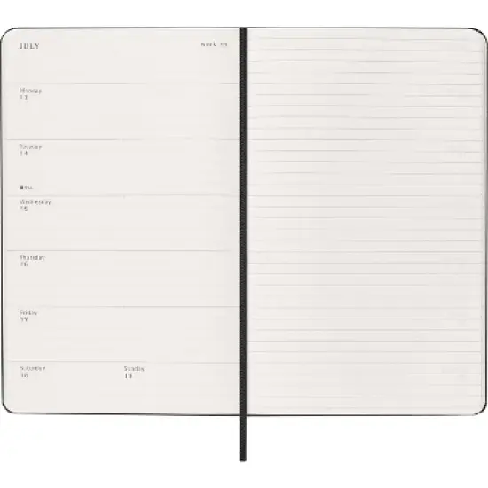Moleskine 5"x8.25" 12 Months 2026 12 Months Weekly Notebook Large Black Hard image {3}