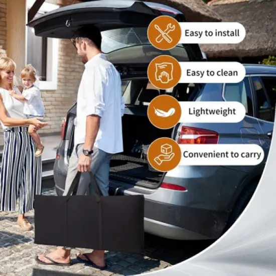 Karl Home Patio Black Portable Folding Bar Table with Shelf image {7}