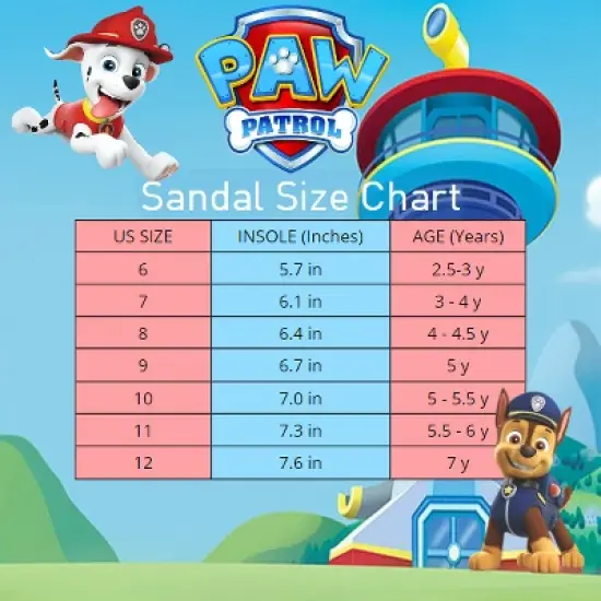 Paw Patrol Everest Skye Light up Summer Sandals - Hook&Loop Adjustable Strap Closed Toe Sandal Water Shoe - Pink (sizes 6-12 Toddler / Little Kid) image {6}