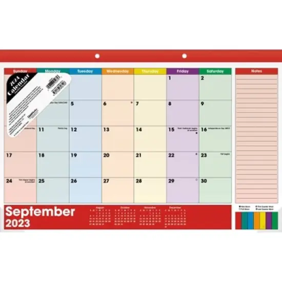 Trends International Inc. 2023-24 Desktop Calendar 11.43"x17" Color Block image {2}