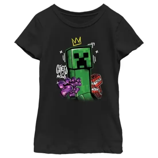 Girl's Minecraft Creeper King T-Shirt image {3}