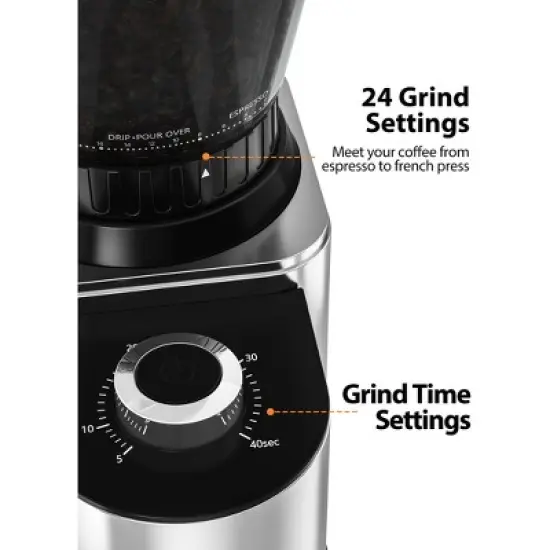 Aromaster Burr Coffee Grinder, Coffee Bean Grinder,Stainless Steel Coffee Grinder Electric,48 Grind Settings image {2}