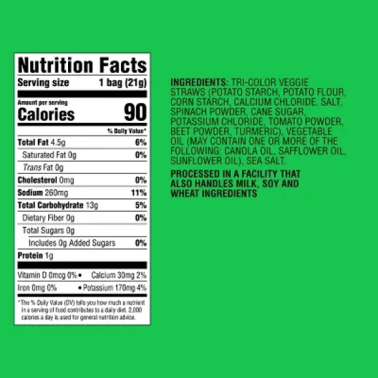 Sea Salt Veggie Straws Potato & Vegetable Snack Multipack - 12ct/.75oz - Good & Gather&trade; image {4}