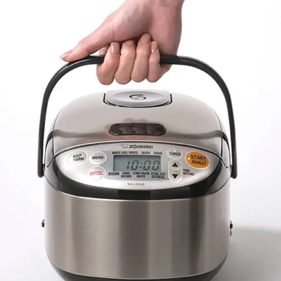 Micom 3 Cup Rice Cooker & Warmer: Zojirushi, 8 Settings, Automatic Keep Warm, Nonstick, Timer, Light Silver, 450W image {3}