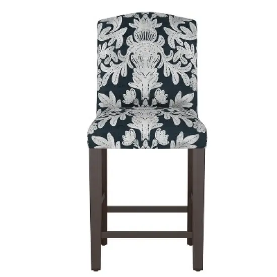 Alex Camel Back Counter Height Barstool in Velvet - Skyline Furniture image {1}