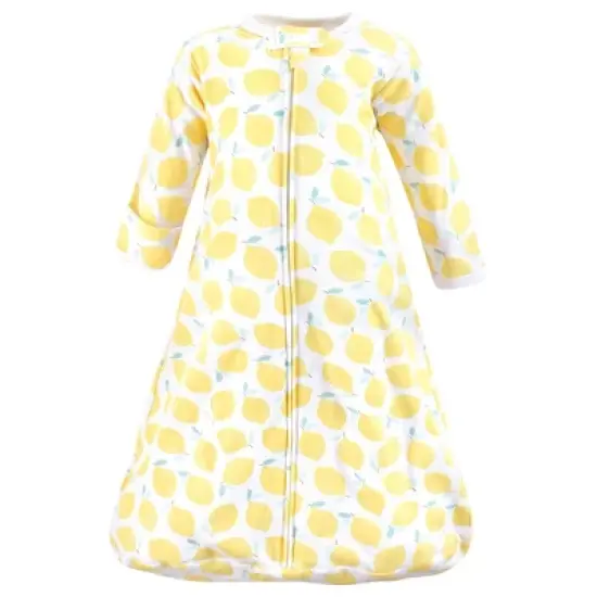 Hudson Baby Infant Girl Cotton Long-Sleeve Wearable Sleeping Bag, Sack, Blanket, Lemon Daisy Long Sleeve image {2}