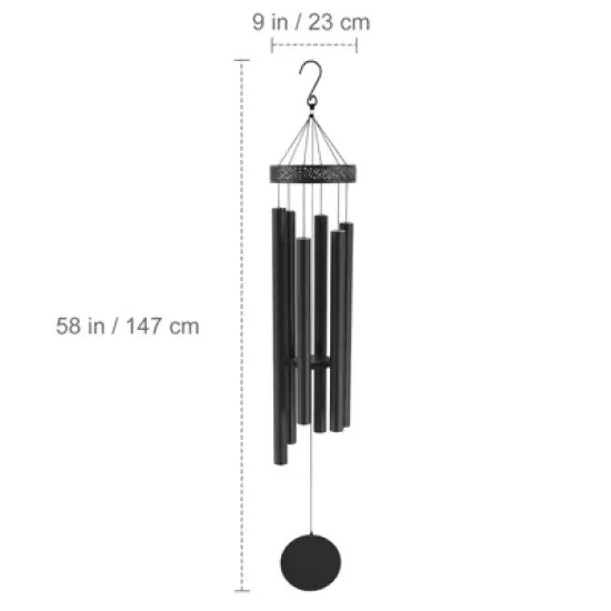 VEVOR Wind Chimes for Outside, 58 in, Deep Tone Wind Chimes with 6 Tubes, Unique Large Memorial Wind Chimes for Anniversary, Amazing Outdoor Decor image {7}