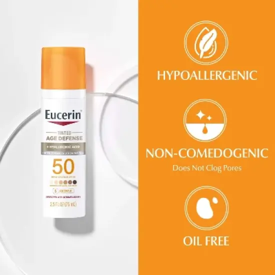 Eucerin Age Defense Face Sunscreen Tinted Lotion - SPF 50 - 2.5 fl oz image {10}