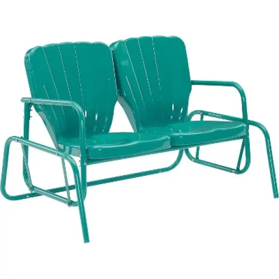 HomeStock Ridgeland Outdoor Metal Loveseat Glider image {12}