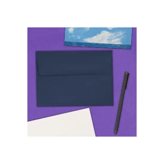 JAM Paper A7 Invitation Envelopes 5.25 x 7.25 Navy Blue 25/Pack (LEBA717) image {3}