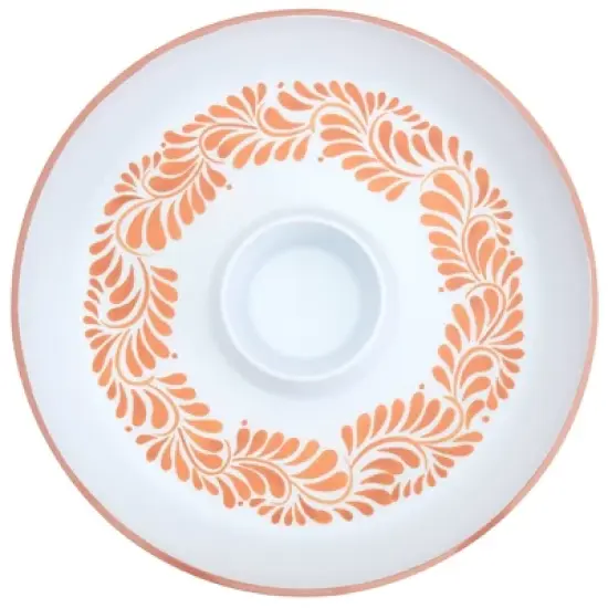 Infuse 16" Melamine Chip and Dip Orange image {3}