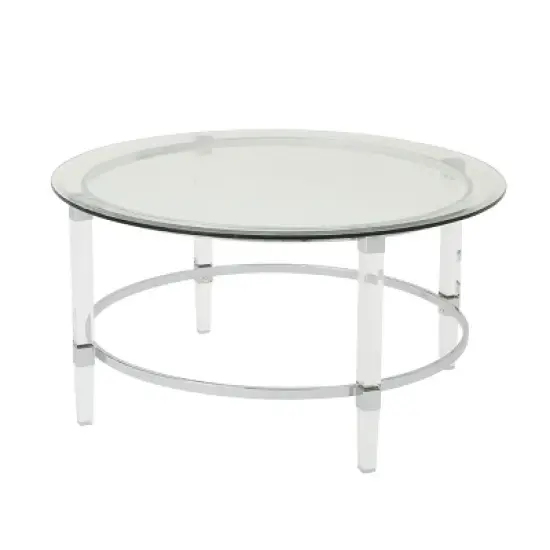 Glass Coffee Table Cocktail Table Center Table Side Table Small Table, Round/Rectangular-Christopher Knight Home image {4}