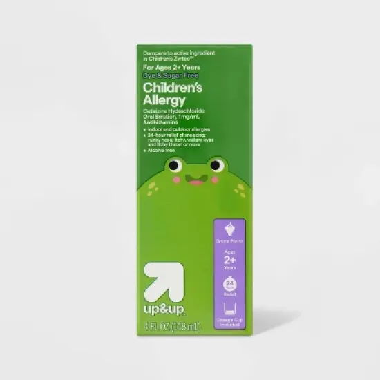 Children's Cetirizine Hydrochloride Allergy Relief Liquid - Grape - 4 fl oz - up&up&trade; image {5}