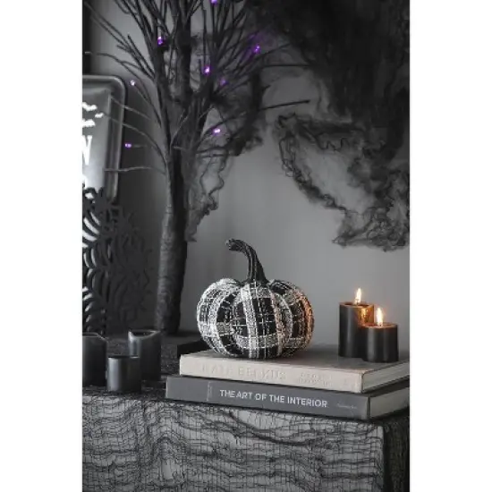 Fabric Plaid Pumpkin Decor, for Holiday Halloween Decoration image {17}