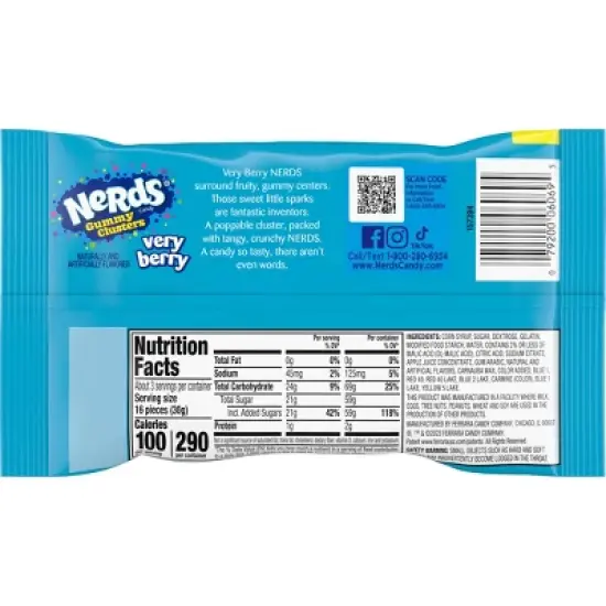 Nerds Gummy Clusters Very Berry Candy - 3oz image {9}