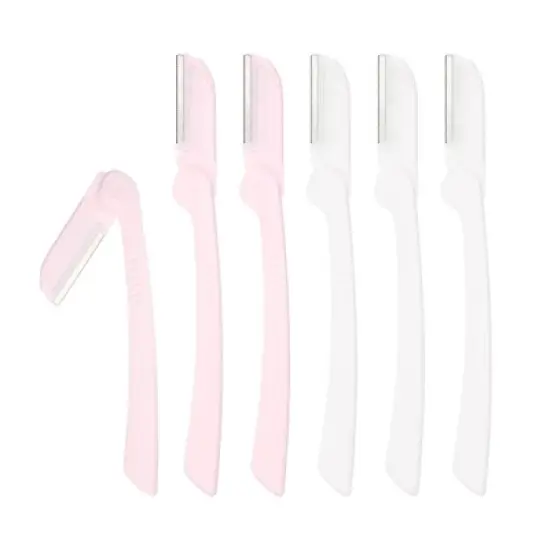 Unique Bargains Stainless Steel Eyebrow Razor 6Pcs image {8}