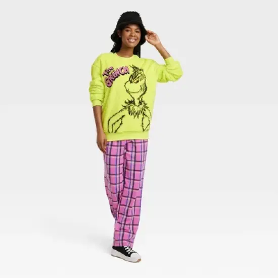 Women's The Grinch Woobie Graphic Sweatshirt - Neon Green image {2}