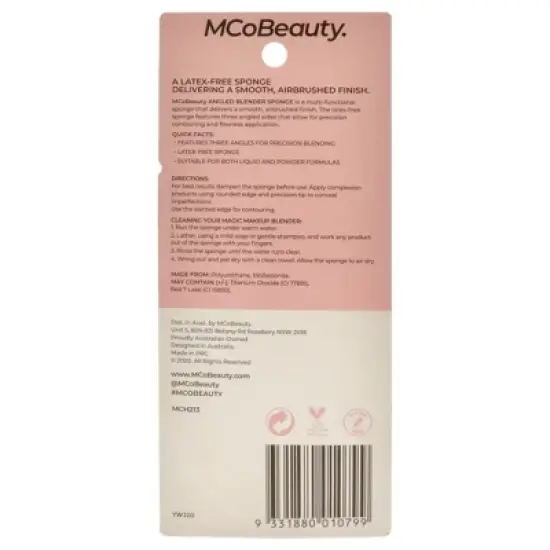 MCoBeauty Angled Makeup Blender - Makeup Sponge Applicator - 1 pc image {2}