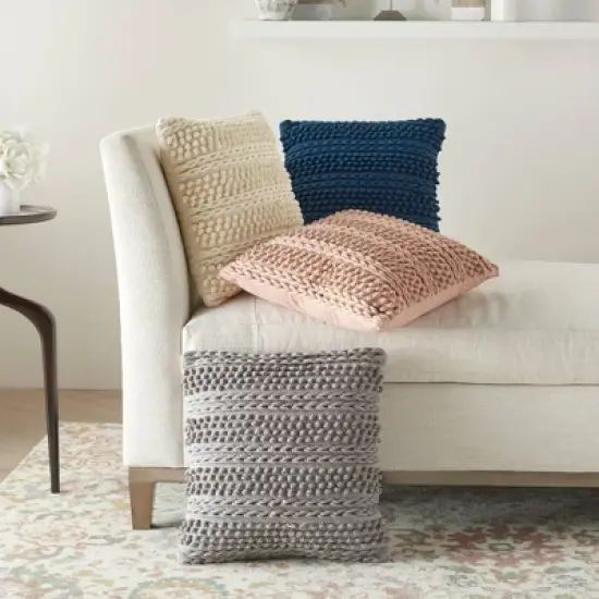 18"x18" Life Styles Woven Striped Square Throw Pillow - Mina Victory image {5}