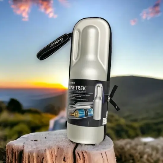 Rabbit Wine Trek Portable Bottle Cooler, Silver & Black image {4}