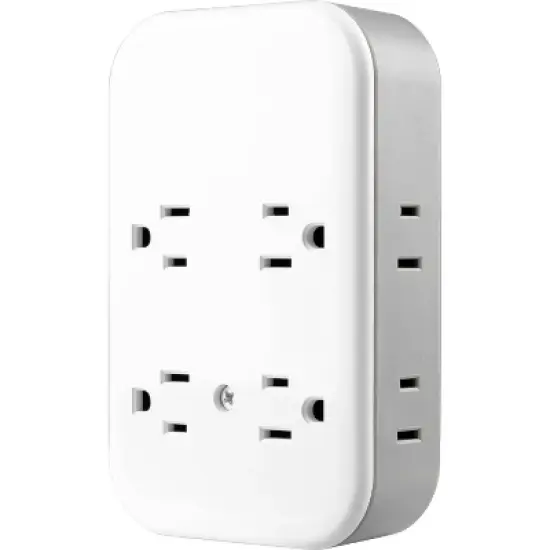 General Electric 4 Grounded Outlets and 4 Polarized Outlets with 2 USB-C and 1 USB-A Surge Tap White/Gray image {2}