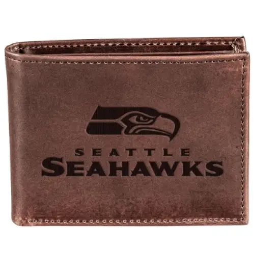 Evergreen Seattle Seahawks Bi-Fold Wallet, Brown image {1}