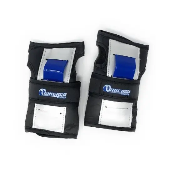 Chicago Skates Deluxe Kids' Quad Roller Skate Combo Set - Black/Blue image {10}