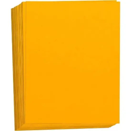 Hamilco Colored Cardstock Scrapbook Paper 8.5" x 11" Sun Gold Color Card Stock Paper 50 Pack image {7}