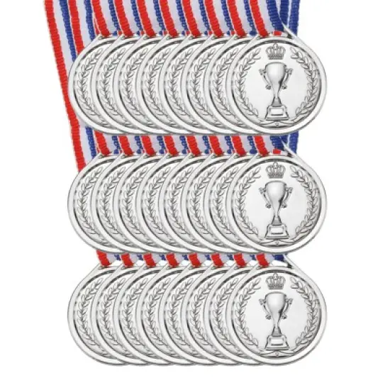 Unique Bargains Plastic Lightweight Embossed Design Sports Award Medals 24 Pcs 1.5" image {8}