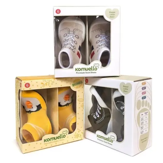 Komuello Toddler Boy First Walk Sock Shoes Tyno image {6}