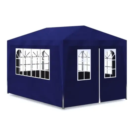 vidaXL Party Tent Blue Polyethylene 9.8 x 13.1 ft UV-resistant materials image {7}