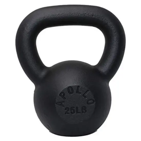 NAYSAYE Kettlebell 25LB Solid Cast Iron for Strength Training and Muscle Building Flat Bottom for Home Gym, Black, 11"*7"*7" image {5}