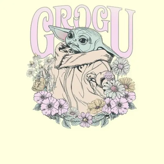 Men's Star Wars The Mandalorian Grogu Flower Child T-Shirt image {1}