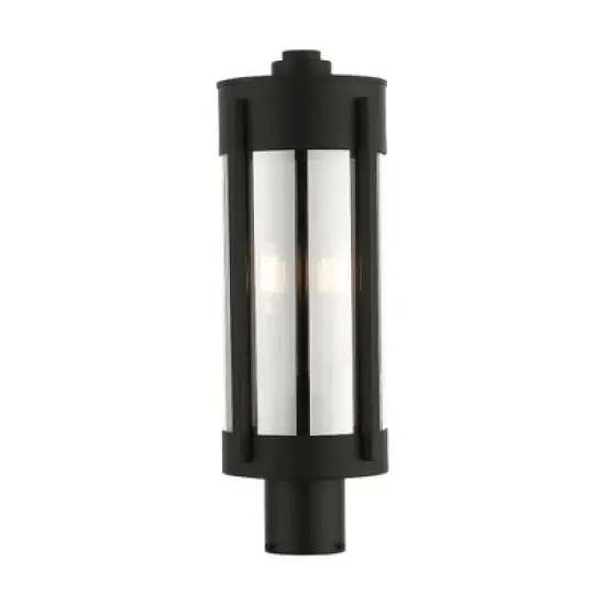 Livex Lighting Sheridan 2 - Light Post Light in  Black/Brushed Nickel image {3}
