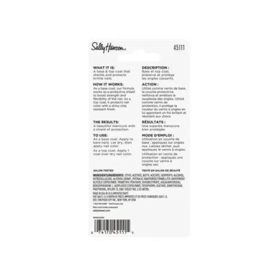 Sally Hansen Nail Treatment 45111 Ultimate Shield Base & Top Coat - 0.45 fl oz image {3}