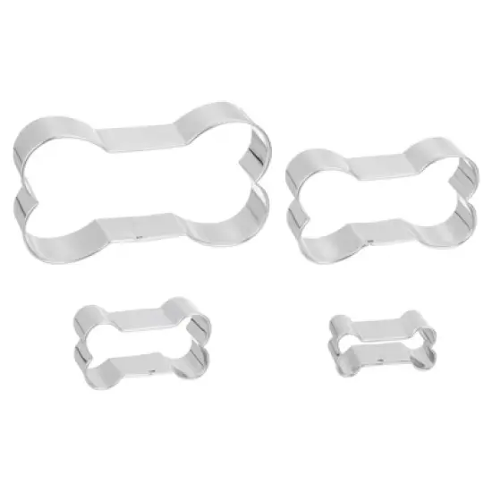 Unique Bargains Baking Versatile Rust-proof Dishwasher Safe Cookie Cutter Set Silver Tone 4 Pcs image {5}