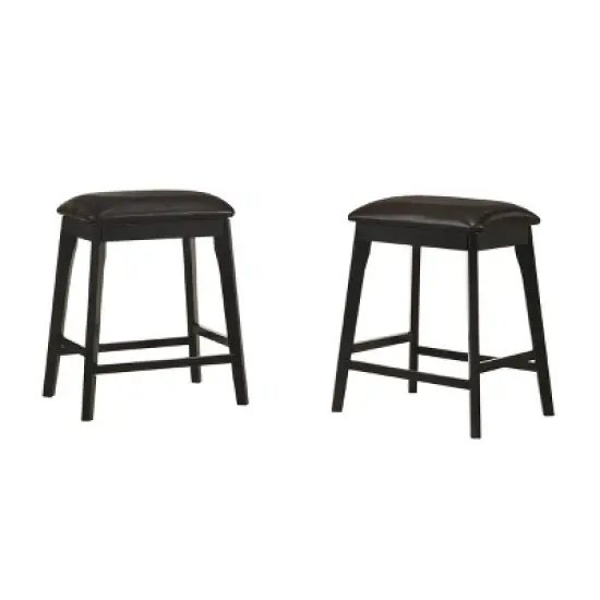 Set of 2 25" Mirabelle Upholstered Counter Height Barstools - Carolina Chair & Table image {3}