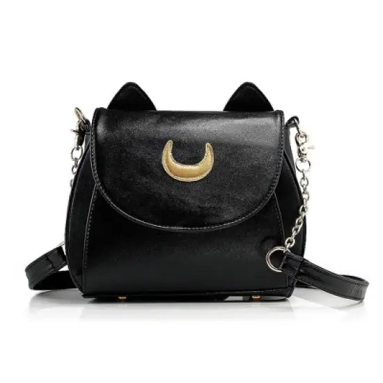 Gearonic Moon Lady Handbag Kitty Cat Ears Faux Leather Shoulder Bag Purse image {6}