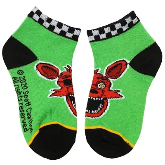 Five Nights at Freddy's Main Characters 6-Pack Youth Ankle Socks for men image {1}