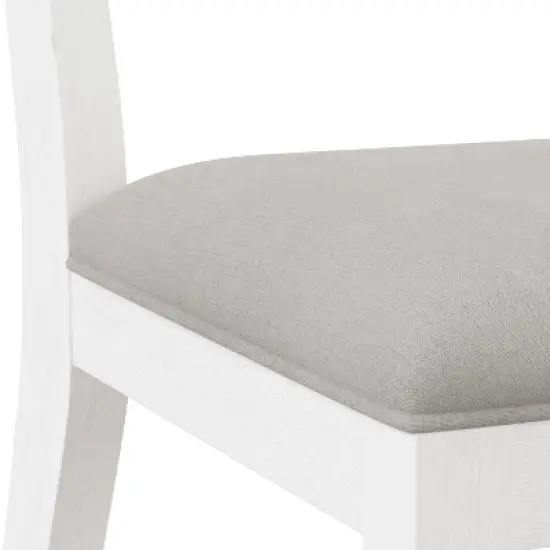 Clarion Wood and Upholstered Panel Back Counter Height Stool Sea White - Hillsdale Furniture image {7}