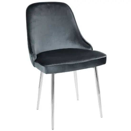 Set of 2 Marcel Dining Chairs Chrome - LumiSource image {1}