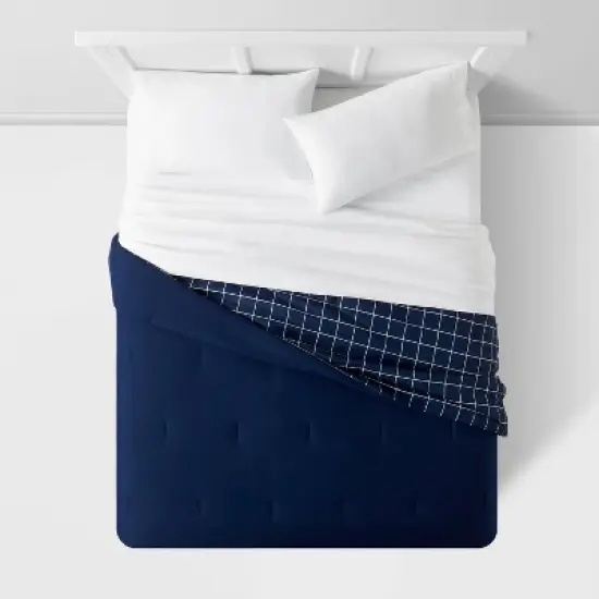 Reversible Microfiber Grid Comforter - Room Essentials&trade; image {3}