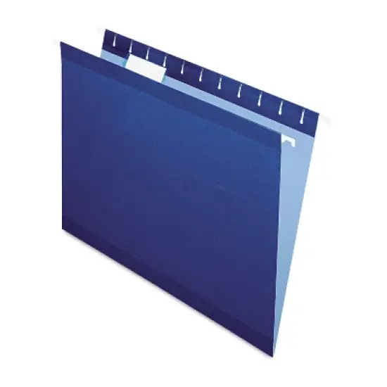 Pendaflex Reinforced Hanging Folders 1/5 Tab Letter Navy 25/Box 415215NAV image {9}