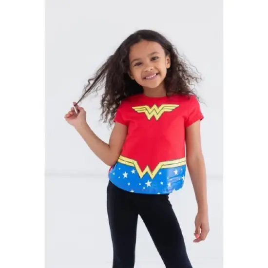 DC Comics Justice League Batgirl Supergirl Wonder Woman Girls 4 Pack T-Shirts Little Kid to Big Kid image {6}