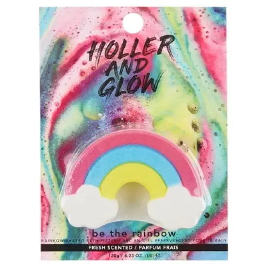 Holler and Glow Be The Rainbow Fresh Bath Bomb - 4.2oz image {4}
