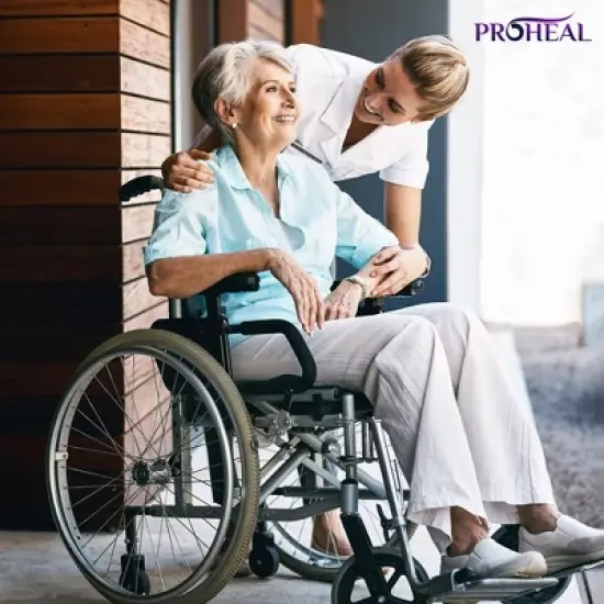 ProHeal High-Density Foam Wedge Wheelchair Seat Cushion, 1.5" Height - Back, Tailbone, Coccyx Support image {1}