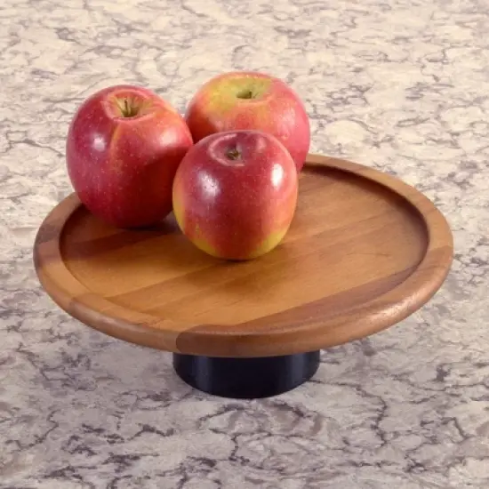 Kalmar Home Acacia Wood 10" Cake Stand image {1}